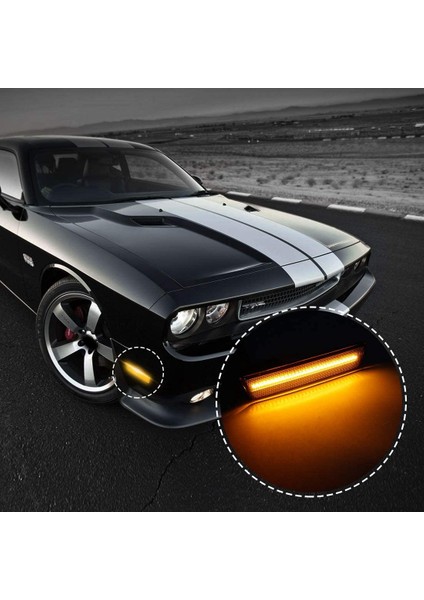 Dodge Challenger Için 2015-2020 68195788AB, 68195789AB 1 Çift LED Ön Işaretçi Sinyal Parkı Işık Lambaları (Yurt Dışından) fırsatları