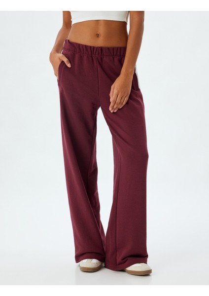 Bol Paça Eşofman Altı Beli Lastikli Şerit Detaylı Cepli Rahat Kalıp Şardonlu modelleri