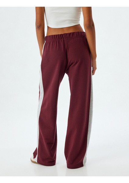 Bol Paça Eşofman Altı Beli Lastikli Şerit Detaylı Cepli Rahat Kalıp Şardonlu fırsatları