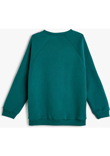 Sweatshirt Uzun Kollu Bisiklet Yaka Slogan Baskı Detaylı fiyatları