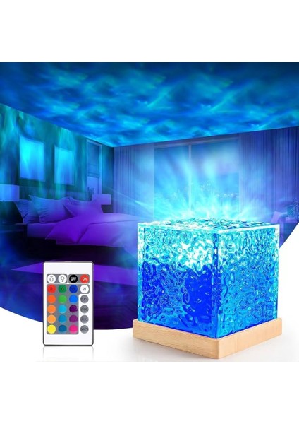 16 Renk Uzaktan Kumandalı Şarj Edilebilir Kuzey Işıkları Rgb LED Gece Lambası (Yurt Dışından)