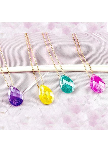 925 Ayar Rose Kaplama Gümüş Zincir Şeker Damla Kolye fiyatları