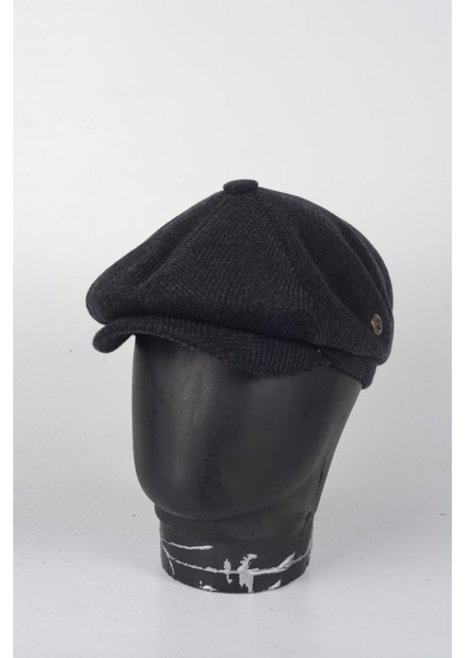 Kışlık 8 Parca Hakiki Yün Balık Sırtı Peaky Blinders Model Erkek Kasket Şapka