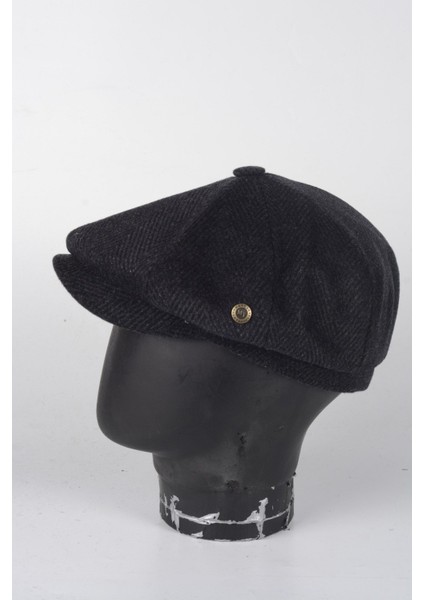Kışlık 8 Parca Hakiki Yün Balık Sırtı Peaky Blinders Model Erkek Kasket Şapka