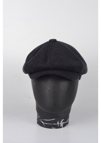Kışlık 8 Parca Hakiki Yün Balık Sırtı Peaky Blinders Model Erkek Kasket Şapka