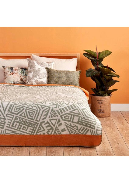 Rebel Pamuklu Çift Kişilik Battaniye Mint (180x220 cm) fiyatları