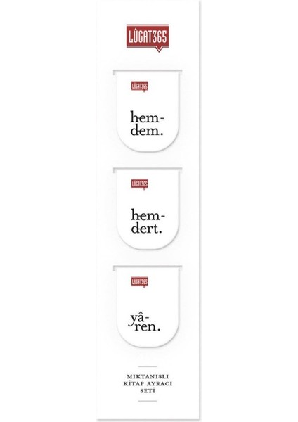 Mıknatıslı Kitap Ayraç Seti: Hemdem, Hemdert, Yâren