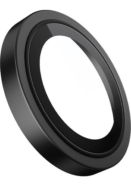 iPhone 16 / 16 Plus Siyah Metal Frame Uygulama Aparatlı Kamera Lens Koruyucu