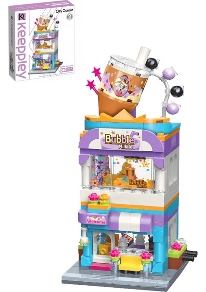 Keeppley City Corner/şehir Köşesi Serisi Buble Tea Mağazası (302 Parça) Oyuncak Yapım Seti FFK-0108