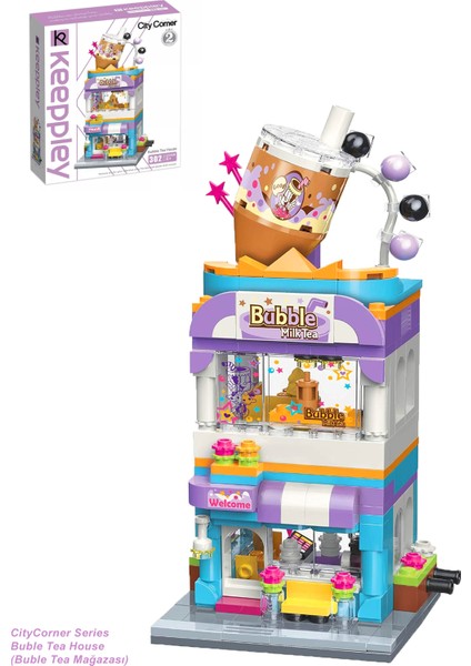 Keeppley City Corner/şehir Köşesi Serisi Buble Tea Mağazası (302 Parça) Oyuncak Yapım Seti FFK-0108