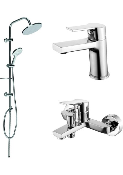 Luna Banyo Batarya Seti ve Yağmurlama Tepe Duş Sistemi
