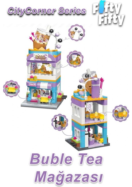 Keeppley City Corner/şehir Köşesi Serisi Buble Tea Mağazası (302 Parça) Oyuncak Yapım Seti FFK-0108
