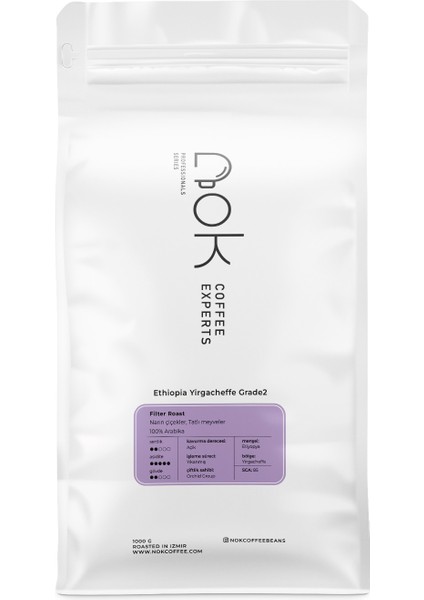 Ethiopia Yirgacheffe Grade2 - Çekirdek (Öğütülmemiş) - 1 kg