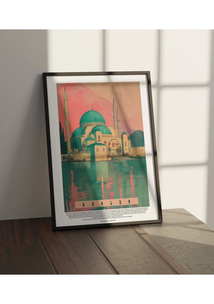 Osmanlı Cami Tablo, Eski Türk Müslüman Motif Poster