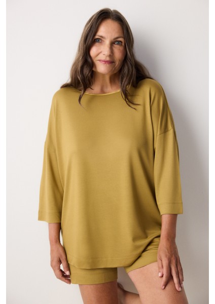 Aging Collagen Sarı Şort Pijama Takımı