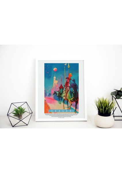 Şovalye Orta Çağ Sanatsal Tablo, Ev Duvar Dekor Poster
