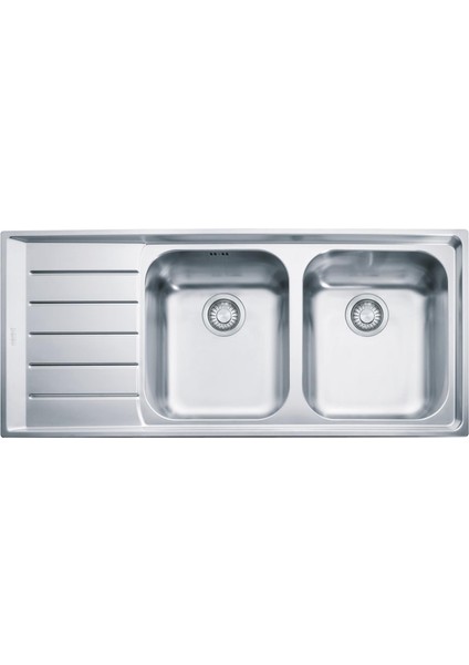 Inox Neptun Nex 621 Çift Gözlü Sol Damlalıklı Eviye (101.0656.172)