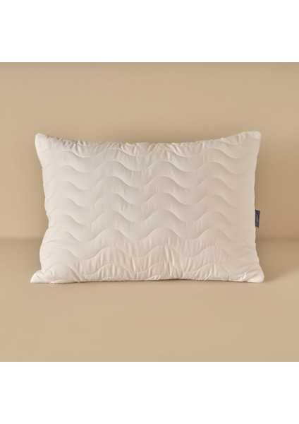 Microfiber Kapitoneli Yastık Alezi Beyaz (50X70 Cm)