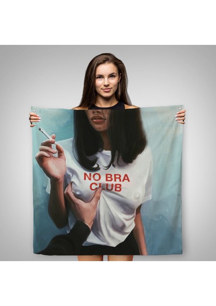 No Bra Club, Sütyensizler Külübü Kanvas Duvar ÖRTÜSÜ-HALISI-5102