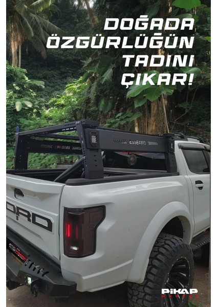 Isuzu D-Max Uyumlu Ledli Çadır Taşıyıcı Rollbar