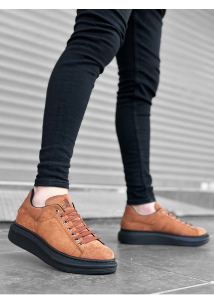 BA0547 Boa Kalın Yüksek Taban Taba Siyah Süet Bağcıklı Spor Erkek Ayakkabı fiyatları