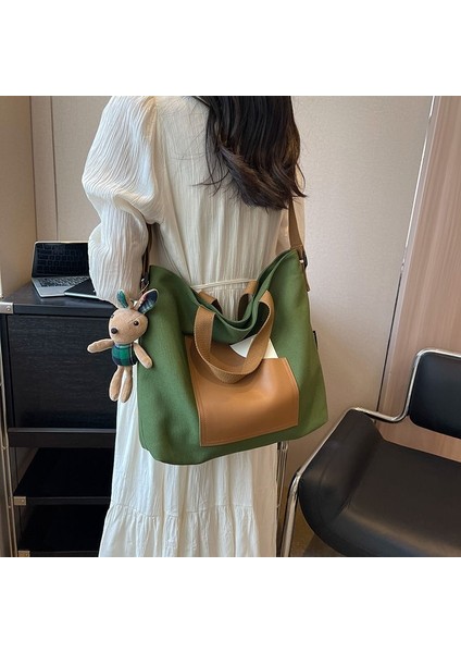 Büyük Kapasiteli Kanvas Tote Çanta Kadın Yeni Crossbody Çanta Kadın Çantası (Yurt Dışından) fırsatları