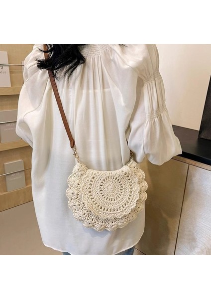 Pamuk Ipi Tığ Işi Çanta Hafif Cep Telefonu Küçük Çanta Crossbody Çanta Fransız Omuz Çantası Dokuma Çanta Kadınlar Için (Yurt Dışından) fırsatları