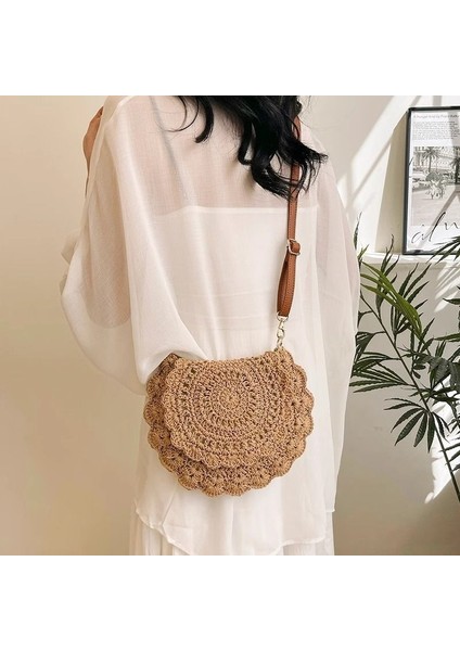 Pamuk Ipi Tığ Işi Çanta Hafif Cep Telefonu Küçük Çanta Crossbody Çanta Fransız Omuz Çantası Dokuma Çanta Kadınlar Için (Yurt Dışından) indirimleri