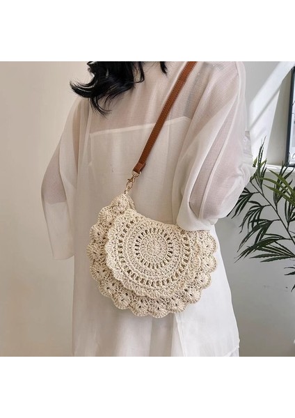 Pamuk Ipi Tığ Işi Çanta Hafif Cep Telefonu Küçük Çanta Crossbody Çanta Fransız Omuz Çantası Dokuma Çanta Kadınlar Için (Yurt Dışından) modelleri