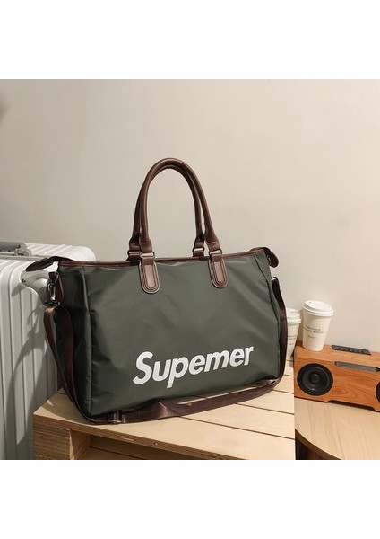 Büyük Kapasiteli Spor Çantası Kuru ve Islak Ayırma Spor Eğitim Çantası Kadın Seyahat Çantası Taşınabilir Omuzdan Askili Çanta Ayakkabı Bölmesi Baskı (Yurt Dışından) modelleri
