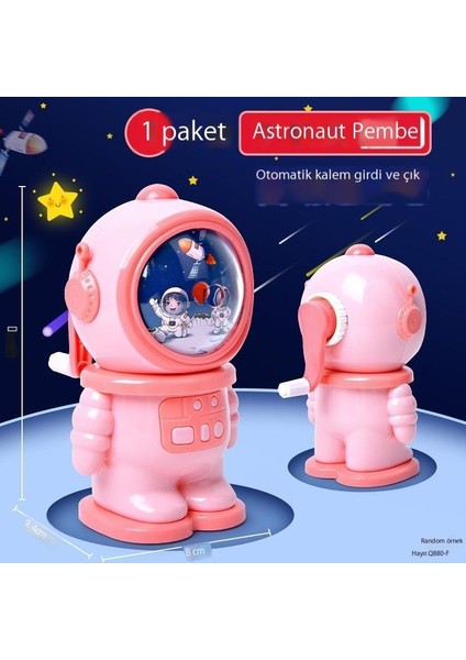 Karikatür Astronot Kalemtıraş Çocuk Kalemtıraş Robotu Otomatik Olarak Kurşun Ilkokul Öğrencilerini Elle Krank Kalemtıraşla Besler (Yurt Dışından) modelleri