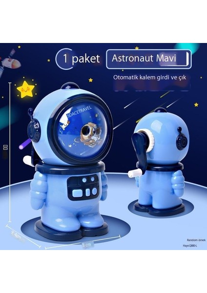 Karikatür Astronot Kalemtıraş Çocuk Kalemtıraş Robotu Otomatik Olarak Kurşun Ilkokul Öğrencilerini Elle Krank Kalemtıraşla Besler (Yurt Dışından) fırsatları