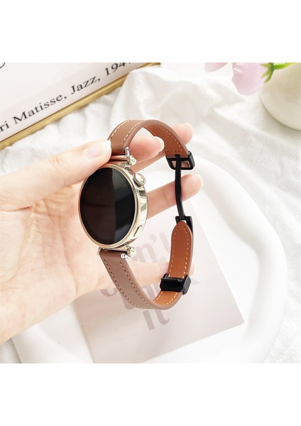 Huawei Watch Gt 4 41MM Için 18MM Deri Watch Band (Yurt Dışından)