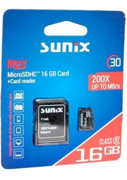 200X Up To Mb/s Class 10 Microshdc 16 GB Hafıza Kartı