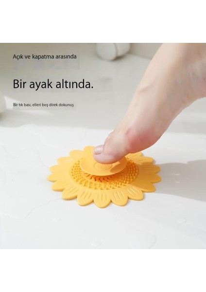 Ayçiçeği Yer Drenajı Koku Giderici Silikon Ped Koku Önleyici Sızdırmazlık Kapağı Banyo Böcek Geçirmez Sızdırmazlık Kapağı Kanalizasyon Koku Giderici (Yurt Dışından)