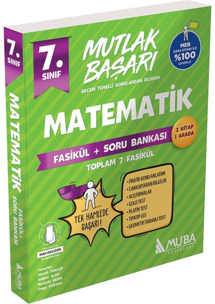 Muba Yayınları Mutlak Başarı 7. Sınıf Matematik Fasikül - Soru Bankası