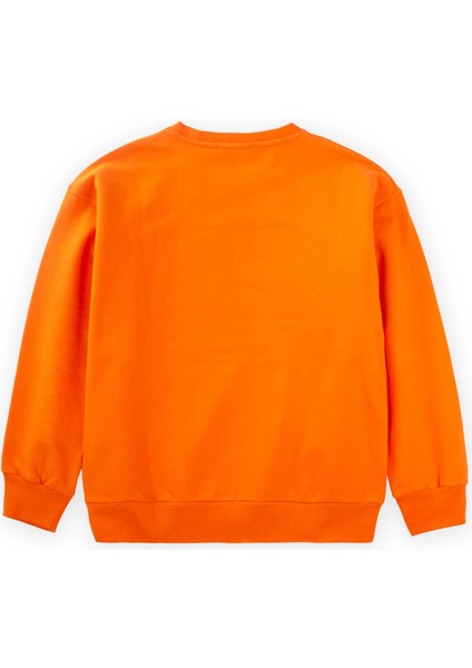 Peackhıns Nakışlı Sweatshirt 9-14 Yaş Turuncu