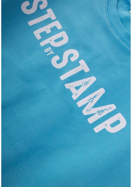 Step By Stamp Baskılı Sweatshirt 9-14 Yaş Mavi