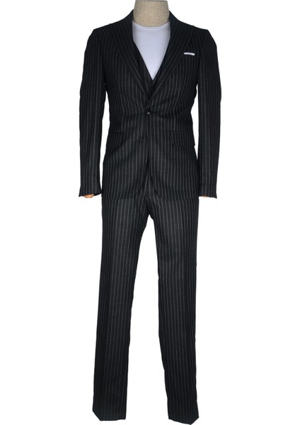 Cengiz Inler Slim Çizgili Yelekli Erkek Takım Elbise fırsatları