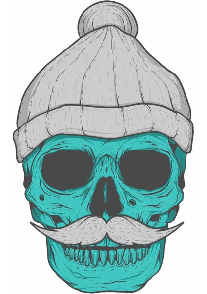 Bereli Kurukafa Araba Oto Motosiklet Sticker 00524