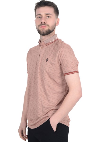 Cengiz Inler Geometrik Desen Erkek Polo Yaka T-Shirt modelleri