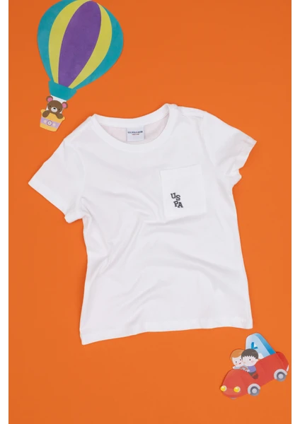 U.S. Polo Assn. 50298096-VR013 Erkek Çocuk Beyaz T-Shirt