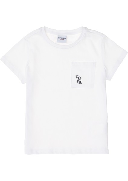 U.S. Polo Assn. 50298096-VR013 Erkek Çocuk Beyaz T-Shirt