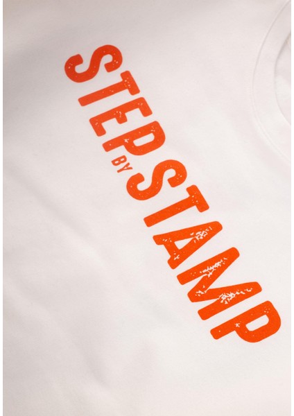 Step By Stamp Baskılı Sweatshirt 9-14 Yaş Kırık Beyaz