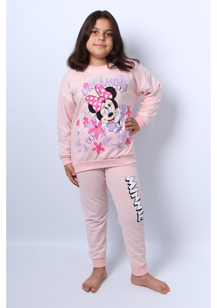 Kız Çocuk Eşofman Takımı Minnie Mouse Baskılı C63