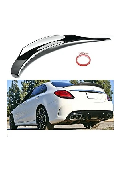 Mercedes W205 Plastik Parlak Siyah Psm Spoiler