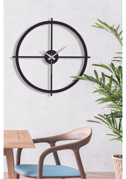 50cm Siyah Metal Duvar Saati, Sessiz Mekanizma, Modern Tasarım fiyatları