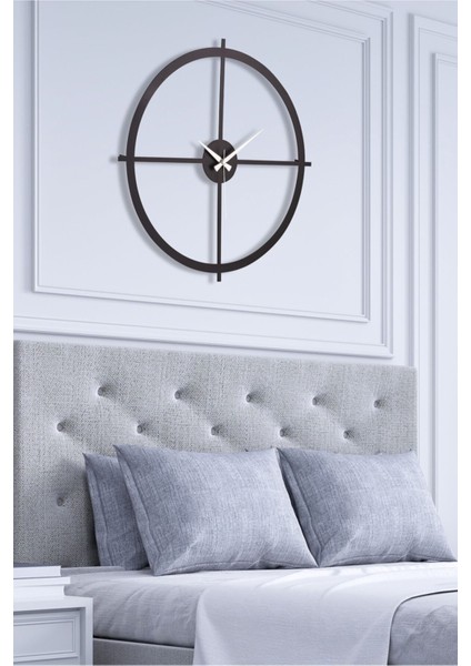 50cm Siyah Metal Duvar Saati, Sessiz Mekanizma, Modern Tasarım fırsatları