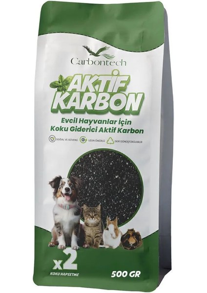 Kedi ve Köpek Kumu Koku Giderici Aktif Karbon 500 gr