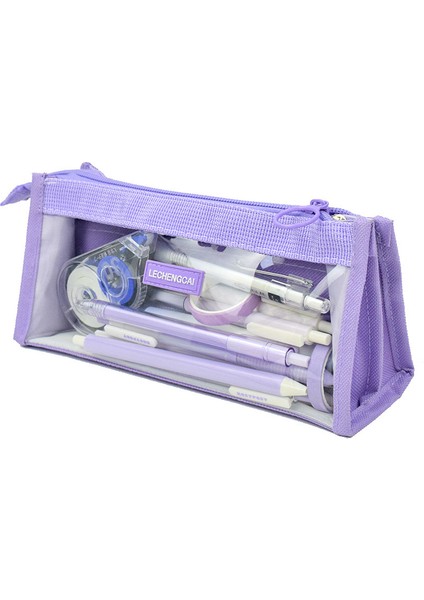 Büyük Kapasiteli Altı Katmanlı Şeffaf Kalem Kutusu (Yurt Dışından)